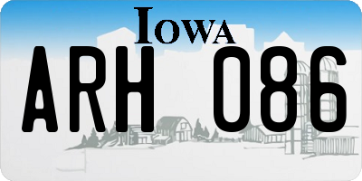 IA license plate ARH086