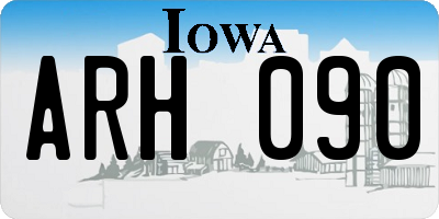 IA license plate ARH090