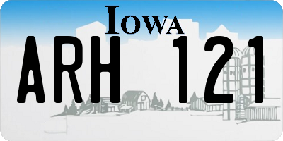 IA license plate ARH121