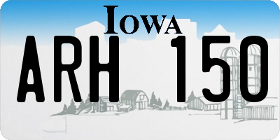 IA license plate ARH150