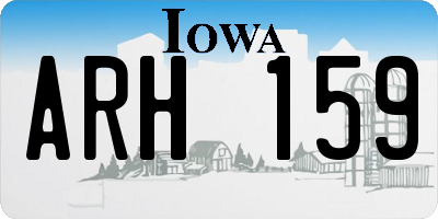 IA license plate ARH159