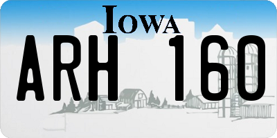 IA license plate ARH160