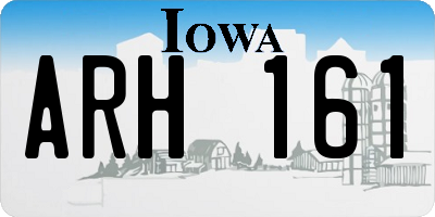 IA license plate ARH161