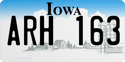 IA license plate ARH163