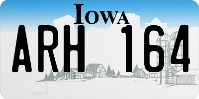 IA license plate ARH164