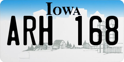 IA license plate ARH168