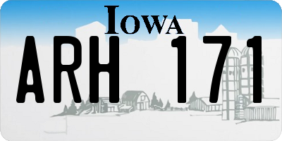 IA license plate ARH171