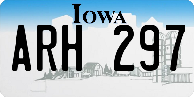 IA license plate ARH297