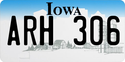 IA license plate ARH306