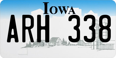 IA license plate ARH338