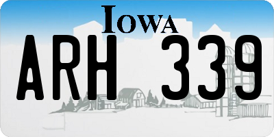 IA license plate ARH339