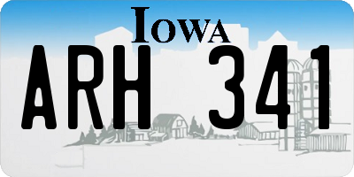 IA license plate ARH341