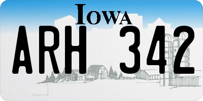 IA license plate ARH342