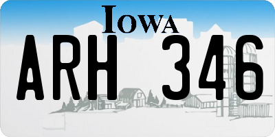 IA license plate ARH346