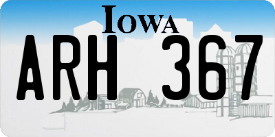 IA license plate ARH367