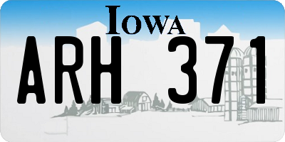 IA license plate ARH371