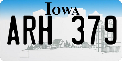 IA license plate ARH379