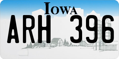 IA license plate ARH396