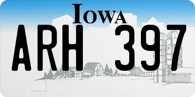 IA license plate ARH397