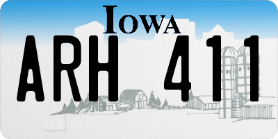 IA license plate ARH411