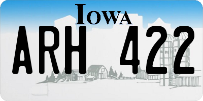 IA license plate ARH422