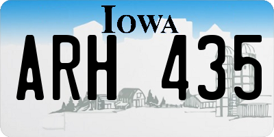 IA license plate ARH435