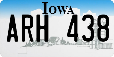 IA license plate ARH438