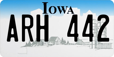 IA license plate ARH442