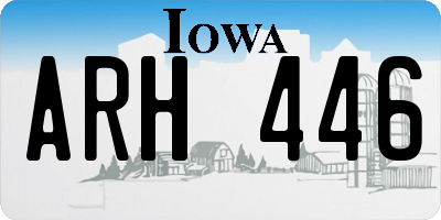 IA license plate ARH446