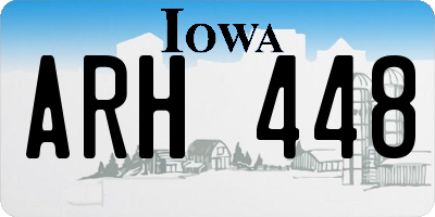 IA license plate ARH448