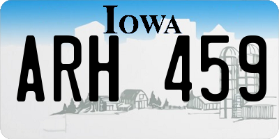 IA license plate ARH459