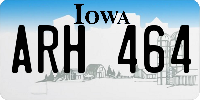 IA license plate ARH464