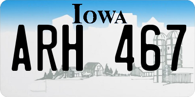 IA license plate ARH467