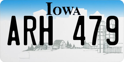IA license plate ARH479
