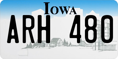 IA license plate ARH480