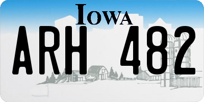 IA license plate ARH482