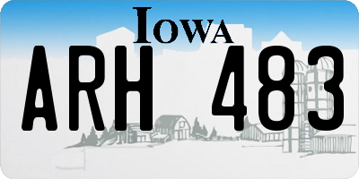 IA license plate ARH483