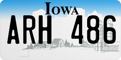 IA license plate ARH486