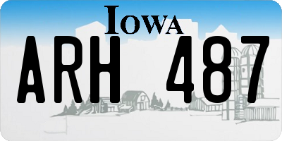 IA license plate ARH487