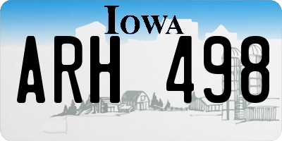 IA license plate ARH498