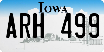 IA license plate ARH499