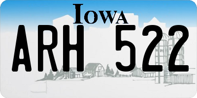 IA license plate ARH522