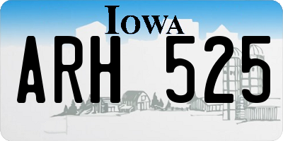 IA license plate ARH525