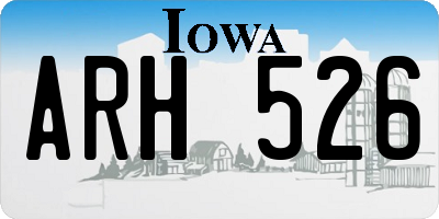IA license plate ARH526