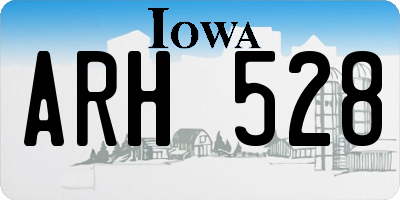 IA license plate ARH528