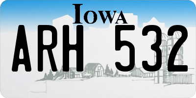 IA license plate ARH532