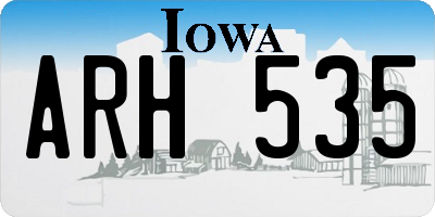 IA license plate ARH535