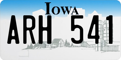 IA license plate ARH541