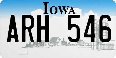 IA license plate ARH546