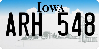 IA license plate ARH548